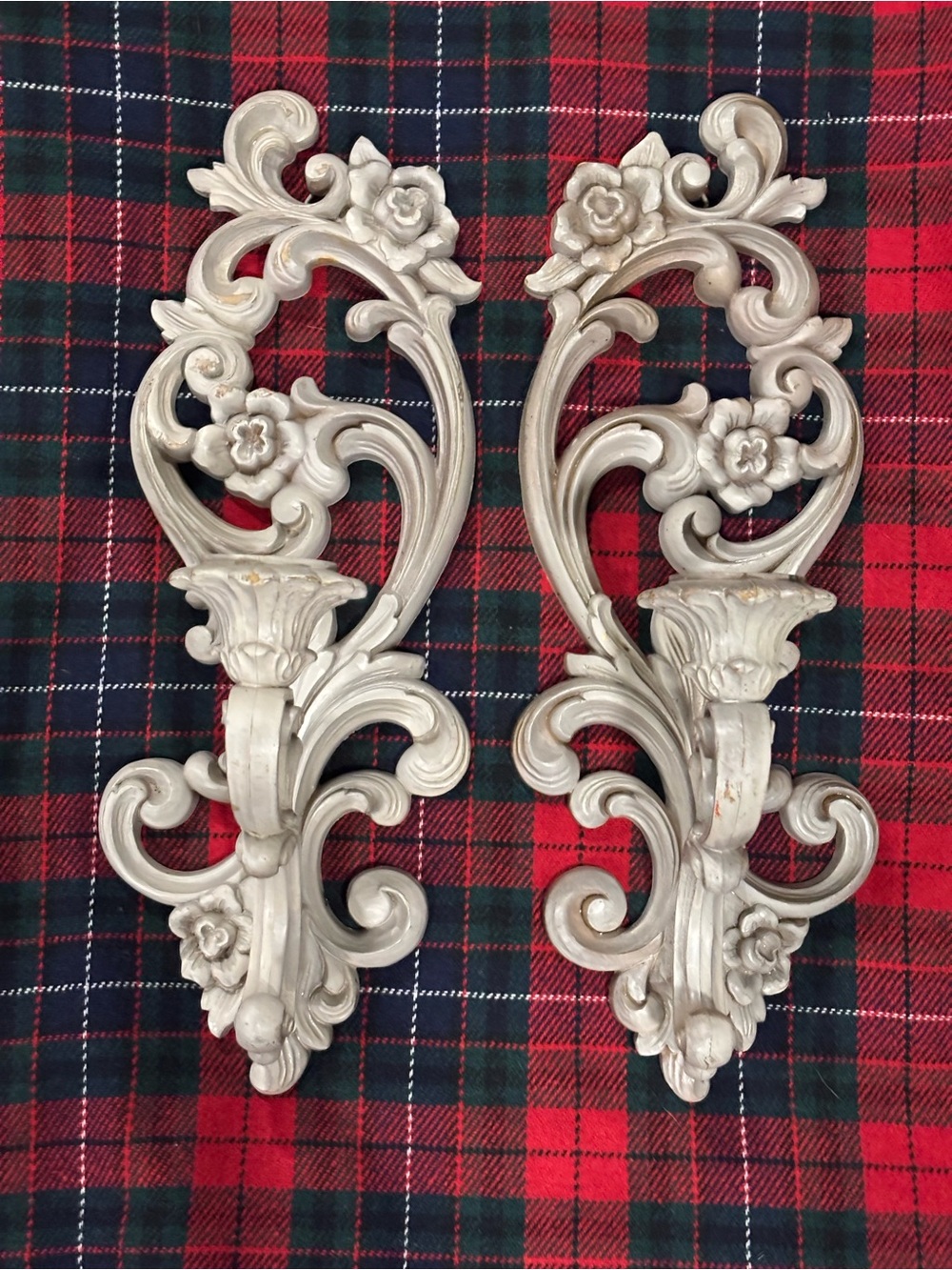 Vintage Homco Wall Sconce Hollywood Regency MCM set of 2